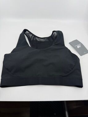 New Balance Black Racerback Sports Bra with Mesh Back